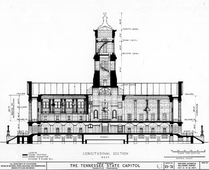 830x676 Tennessee State Capitol - Capitol Building Sketch