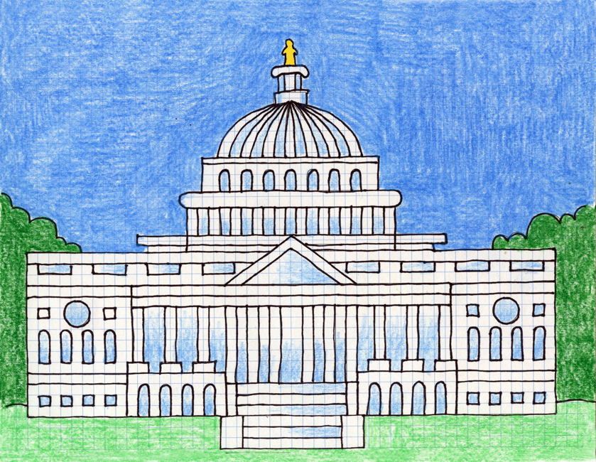 839x650 Us Capitol Art Projects For Kids - Capitol Building Sketch
