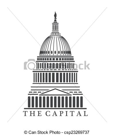 397x470 An Illustration Of Capitol Building Concept. - Capitol Building Sketch