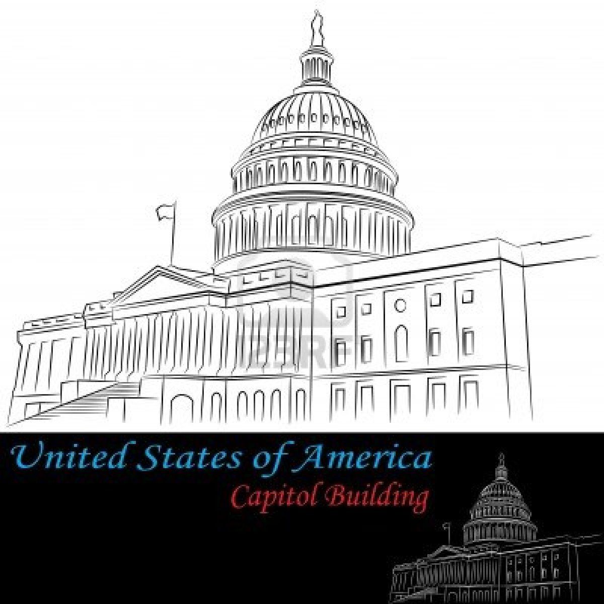 1200x1200 An Image Of United States Of America Capitol Building Drawing - Capitol Building Sketch