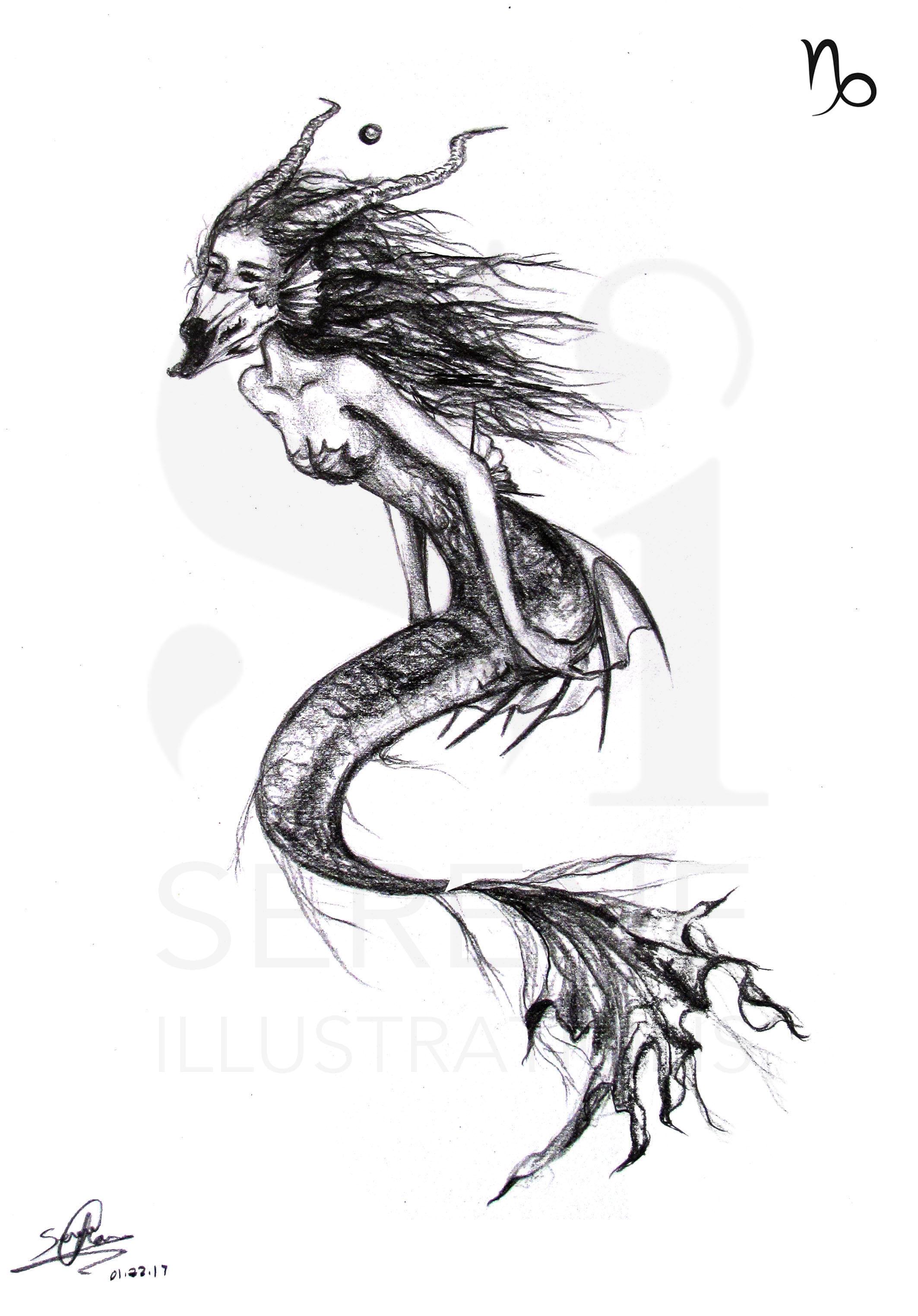 2126x3047 Capricorn Sketch Any Recommendations To Improve Learntodraw - Capricorn Sketch