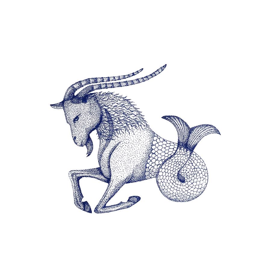 900x897 Capricorn Zodiac Sign Drawing Drawing By Jurgadream Jurgita - Capricorn Sketch