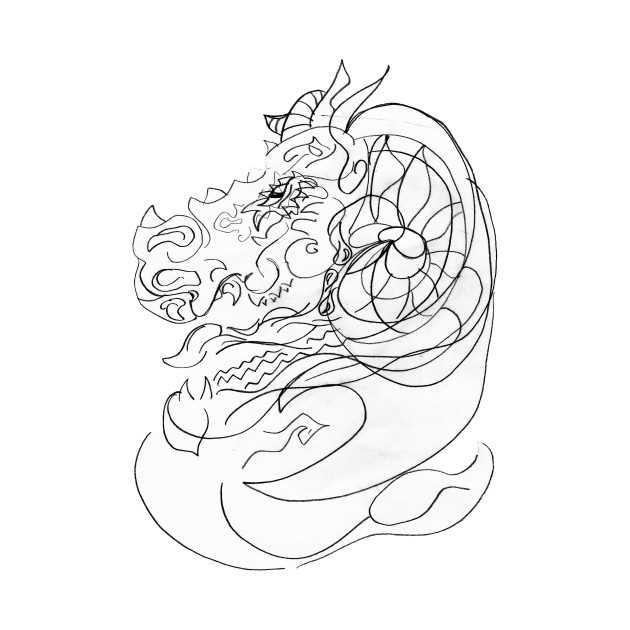 630x630 Dragon And Capricorn - Capricorn Sketch