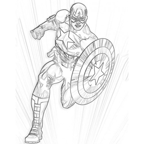 Captain America Sketch at PaintingValley.com | Explore collection of ...