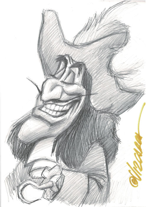 495x700 Captain Hook, Peter Pan - Captain Hook Sketch