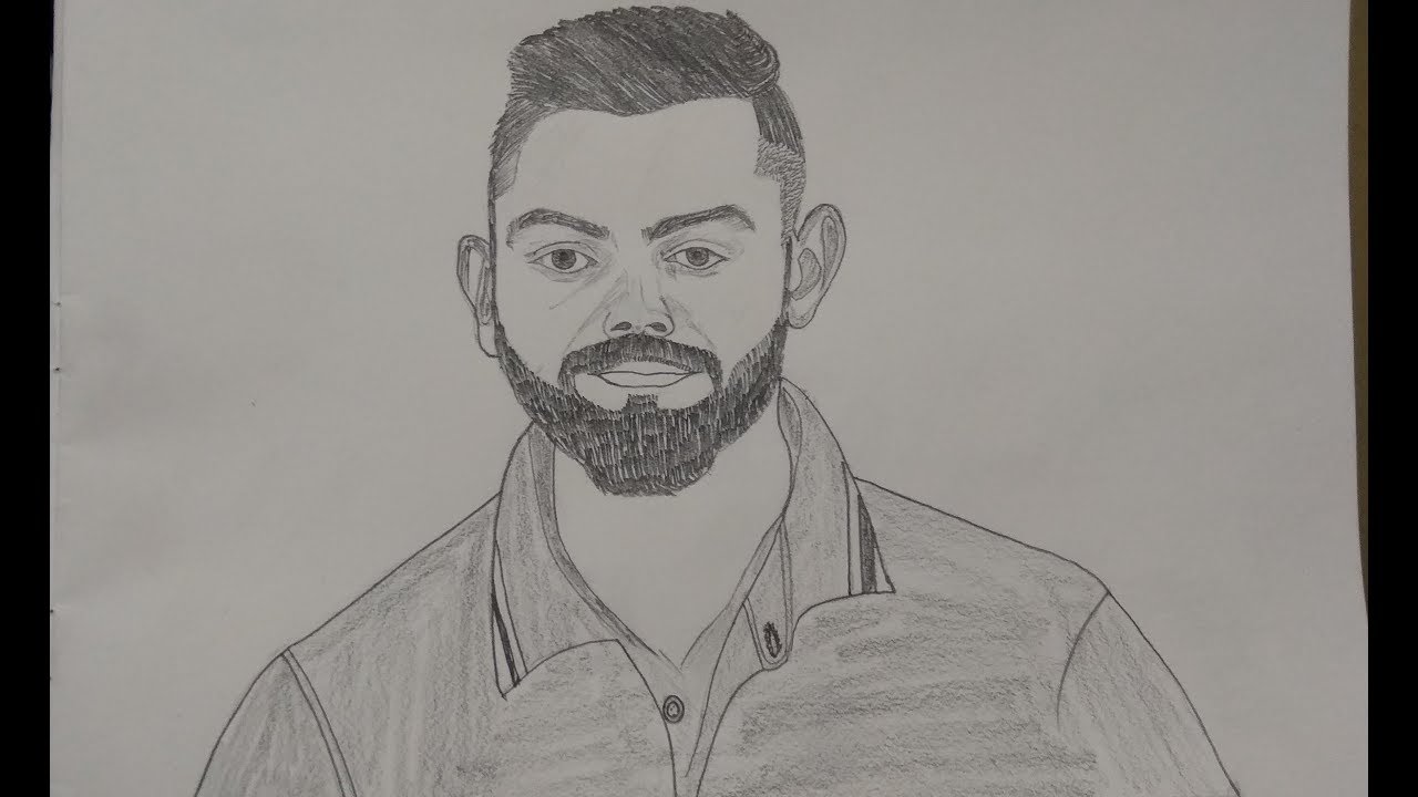 1280x720 How To Draw Virat Kohli Ipl 2018 Royal Challengers Bangalore - Captain Sketch