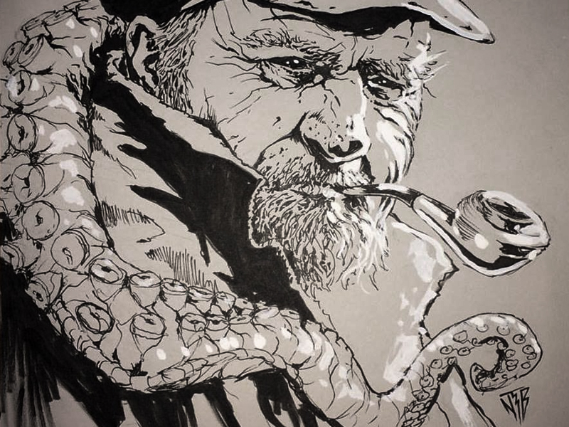 800x600 Sea Captain Sketch By Nick Benson - Captain Sketch