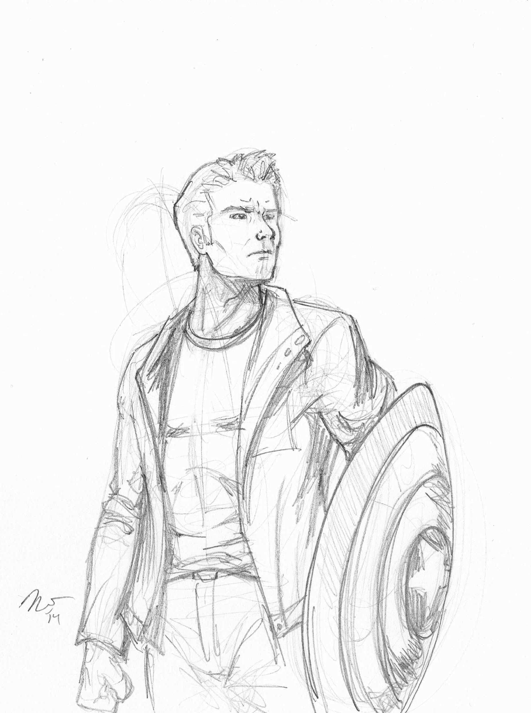 1849x2480 Captain America Sketch Challenges Aiming For Comics - Captain Sketch