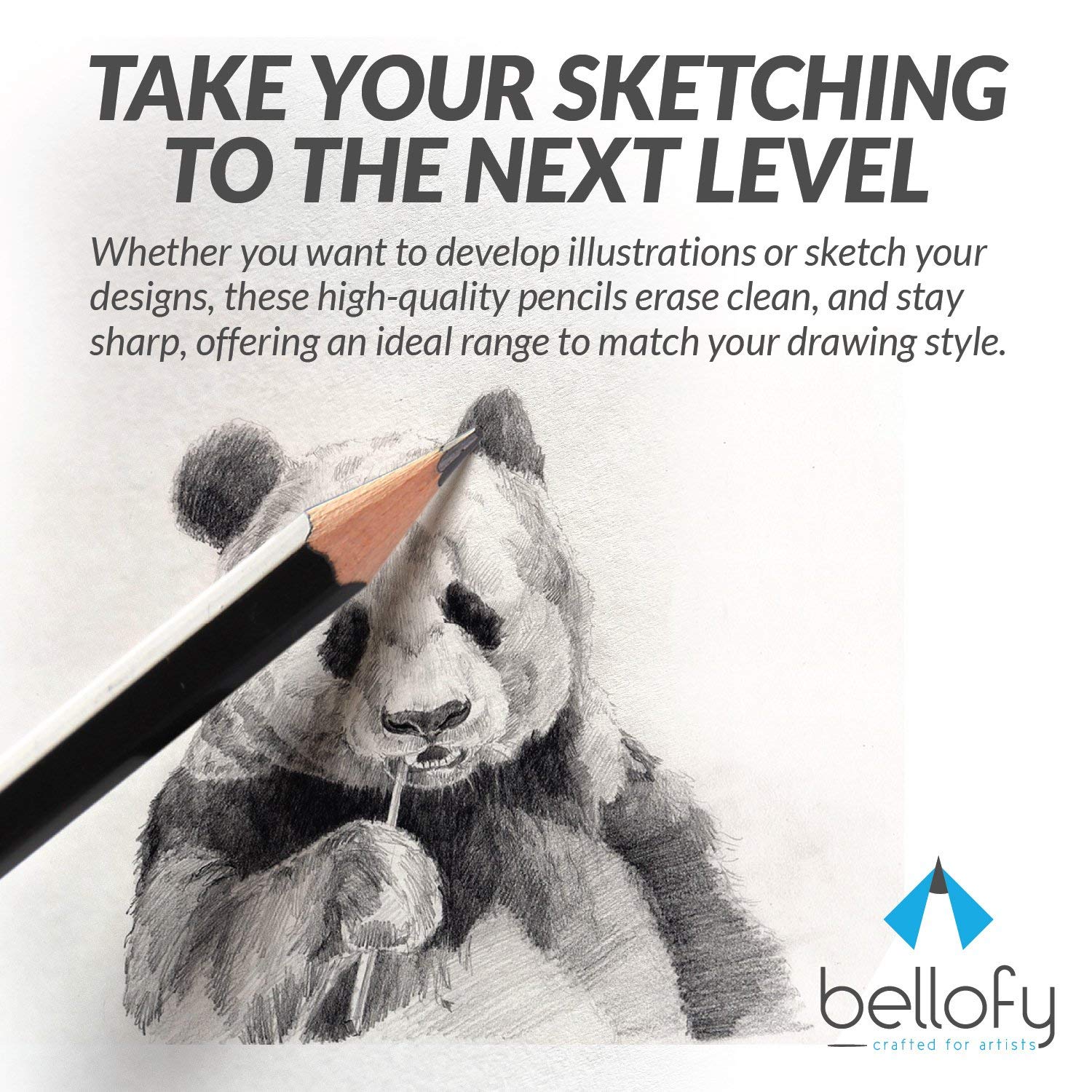 1500x1500 Bellofy 12 Drawing Pencils - Caption About Sketch