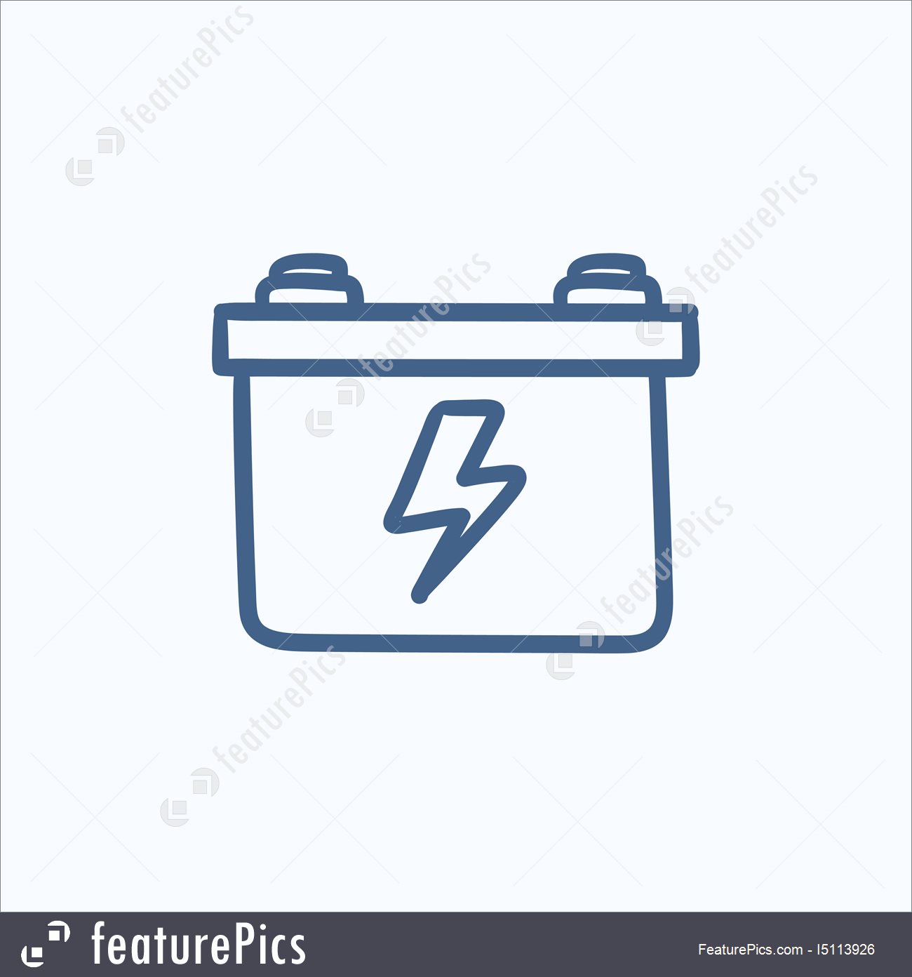 1300x1392 Car Battery Sketch Icon. Illustration - Car Battery Sketch