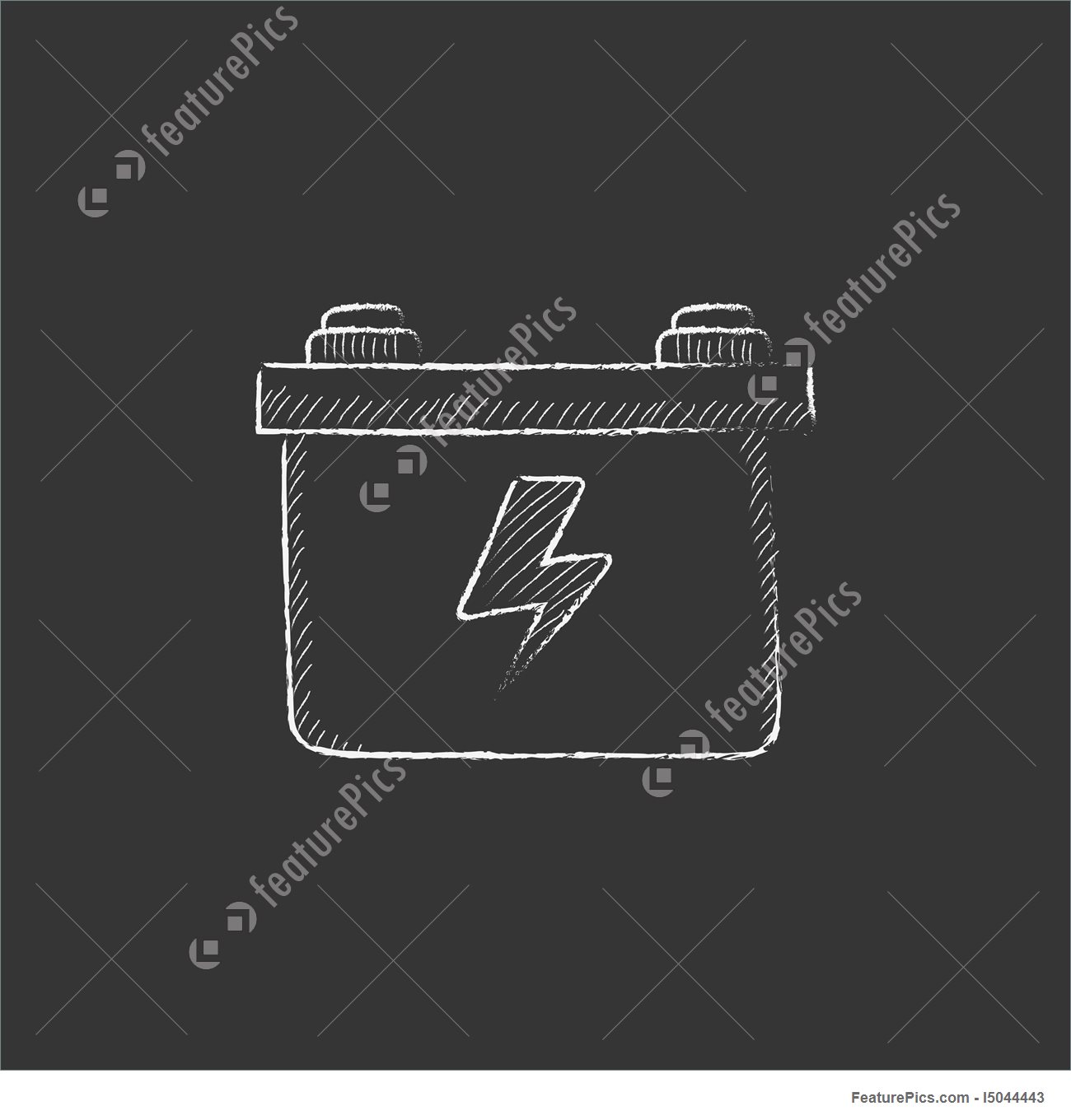 1300x1360 Car Battery. Drawn In Chalk Icon. Stock Illustration I5044443 - Car Battery Sketch