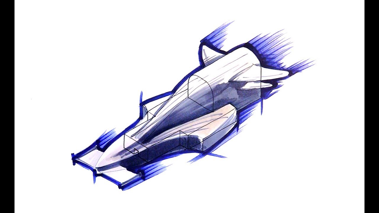 1280x720 Designing An F1 In Car Body - Car Body Sketch