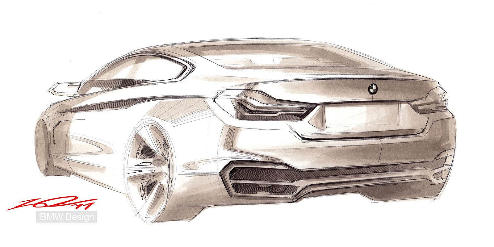 1600x800 Bmw Concept 4 Series Coupe Design Sketch Car Body 180433 Cars - Car Body Sketch