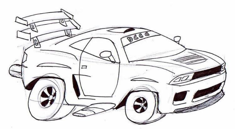750x411 Drawn Race Car Cartoon - Car Cartoon Sketch