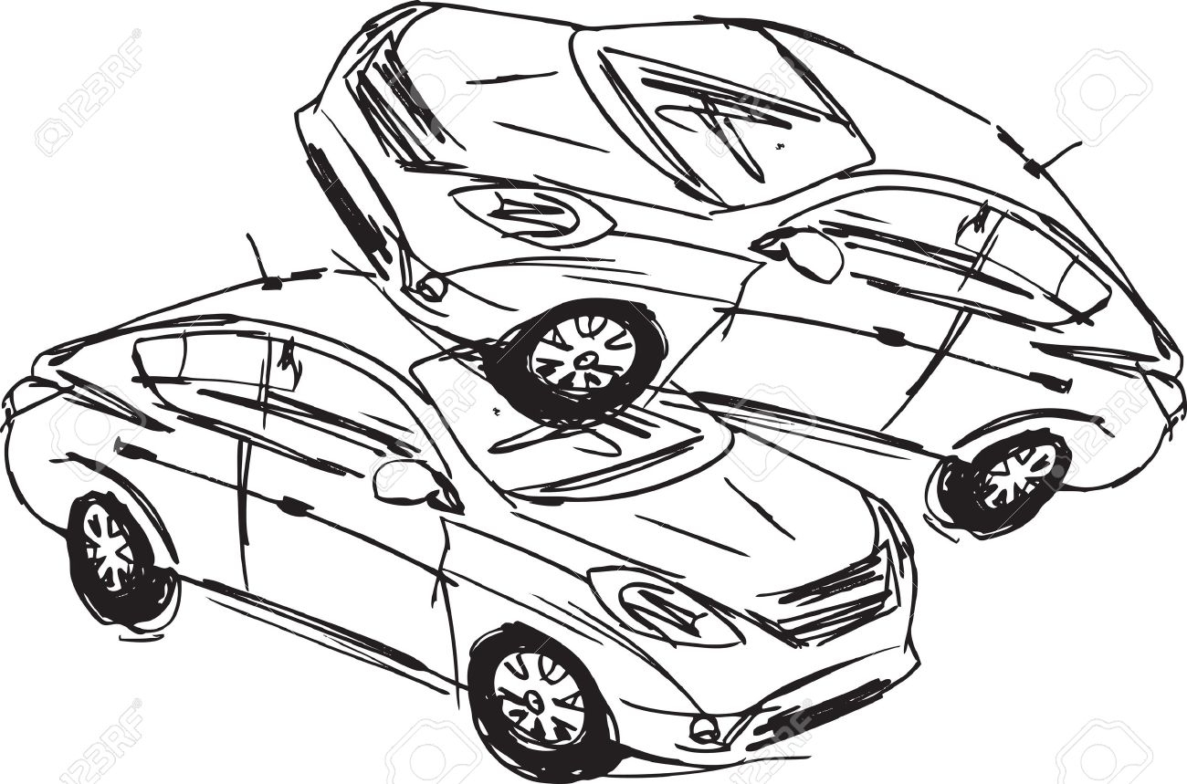 Car Crash Sketch at Explore collection of Car