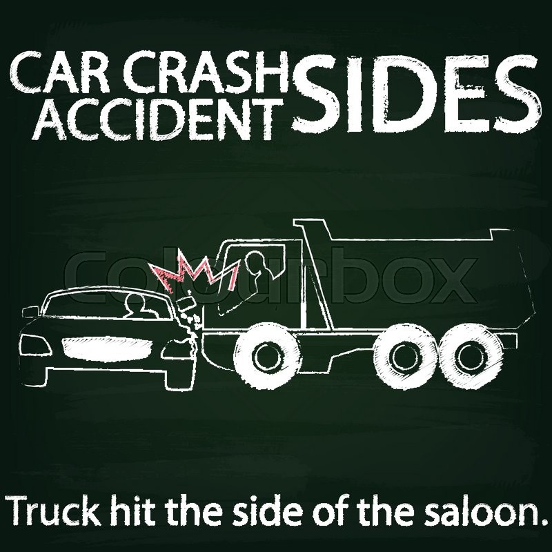 800x800 Sign For Car Crash Accident On Side Collision Between Cars And - Car Crash Sketch