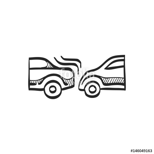 500x500 Sketch Icon - Car Crash Sketch