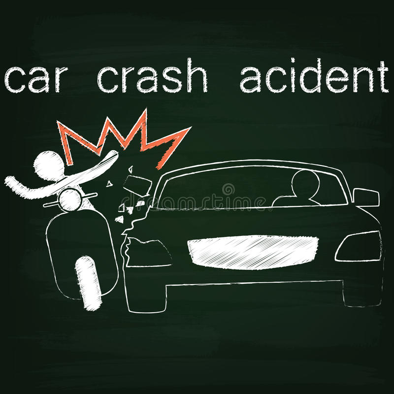 800x800 Black Car Crash Side Collision Chalk Sign Accident Cars Motorbike - Car Crash Sketch