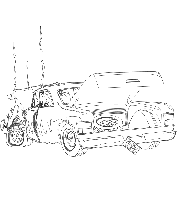 Car Crash Sketch at PaintingValley.com | Explore collection of Car