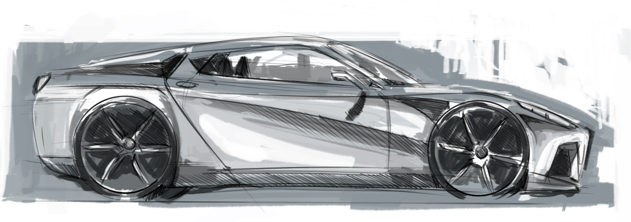 1256x443 How To Draw Cars Side View - Car Dashboard Sketch