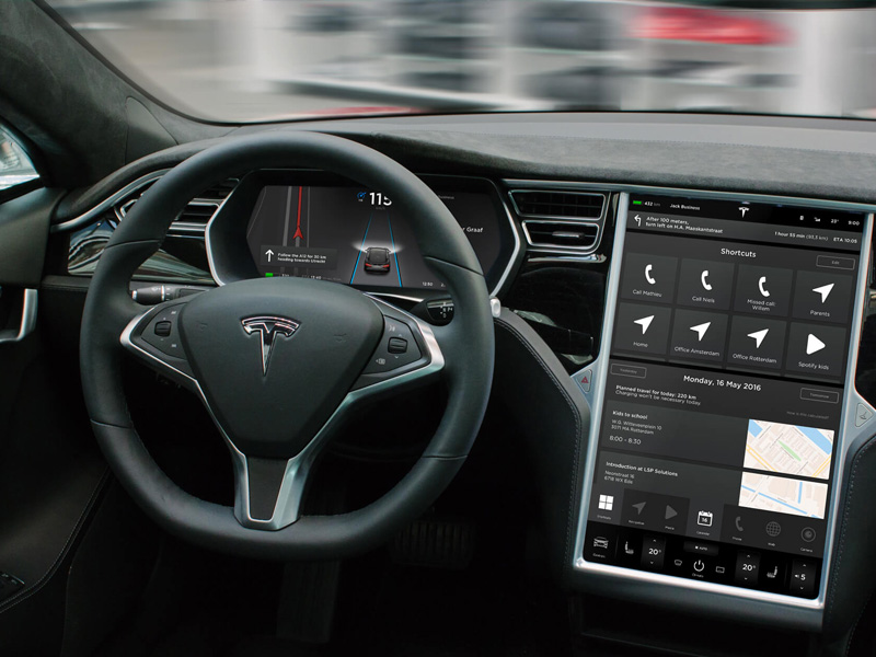 800x600 Tesla Gui And Car User Experience Design Sketch Freebie - Car Dashboard Sketch