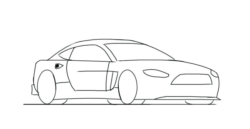 805x415 How To Draw A Car Step By Step Easy Step By Step How To Draw Cars - Car Easy Sketch