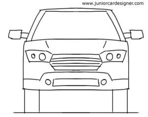 300x237 Car Drawing Tutorial Pick Up Truck Front View Diy Amp Crafts That - Car Front View Sketch