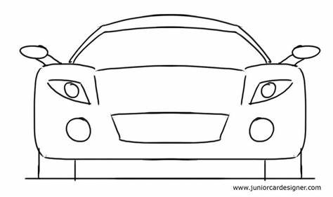 474x281 Car Drawings Front View. Easy Car Drawing Tutorial For Kids - Car Front View Sketch