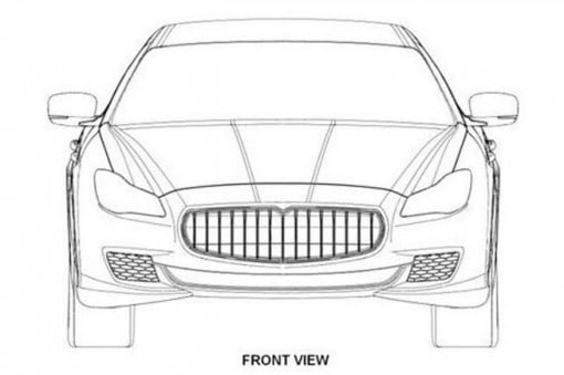 510x339 2014 Maserati Quattroporte Drawings Leaked Digital Trends - Car Front View Sketch