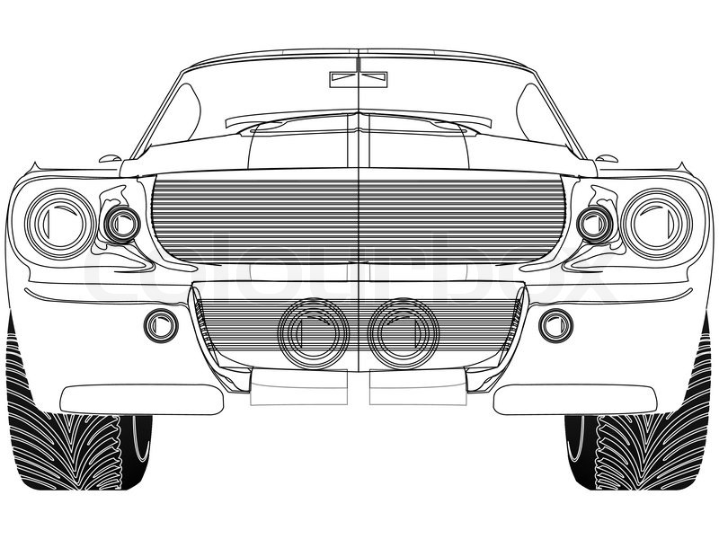 Car Front View Sketch at PaintingValley.com | Explore collection of Car ...