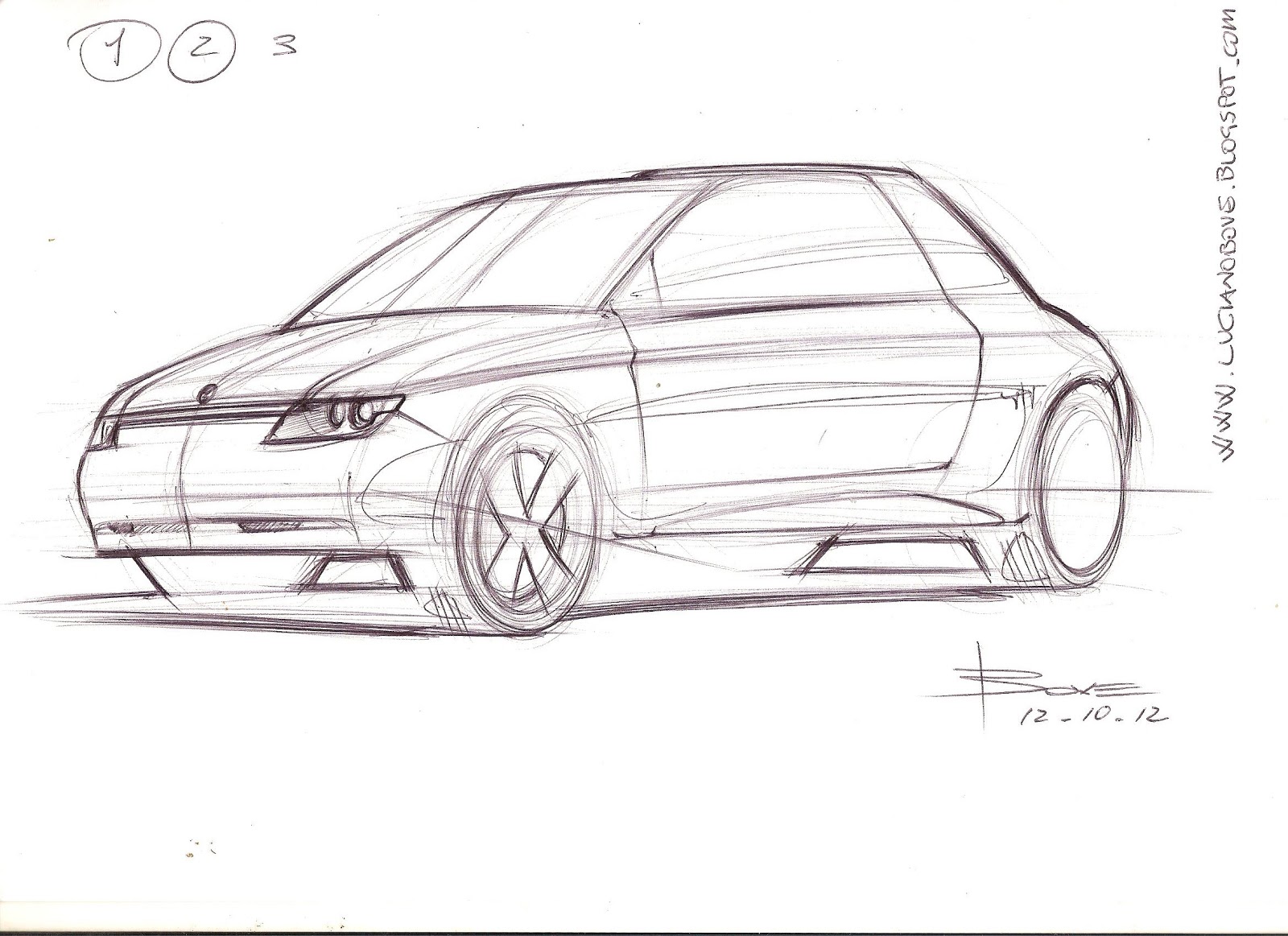 1600x1163 Tutorial - Car Front View Sketch
