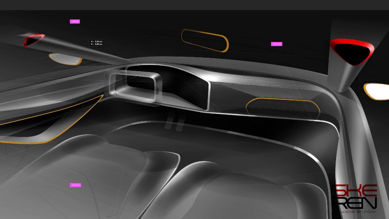 1280x720 Car Interior Sketch, Photoshop Amp Design - Car Interior Sketch