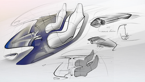 600x338 City Car Interior On Behance - Car Interior Sketch