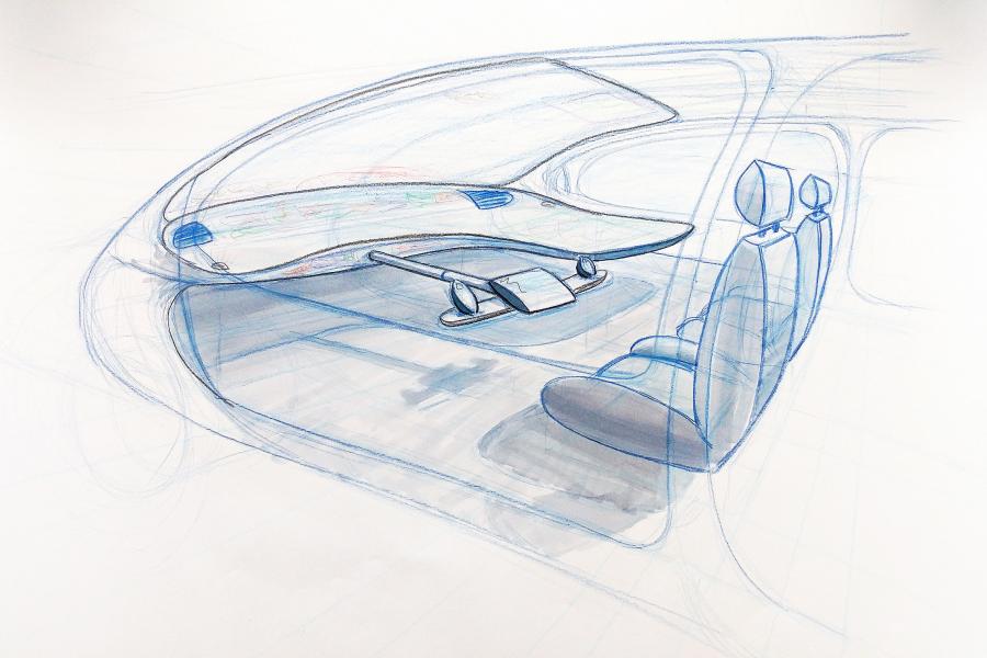 900x600 Learning To Draw Ethan Li - Car Interior Sketch