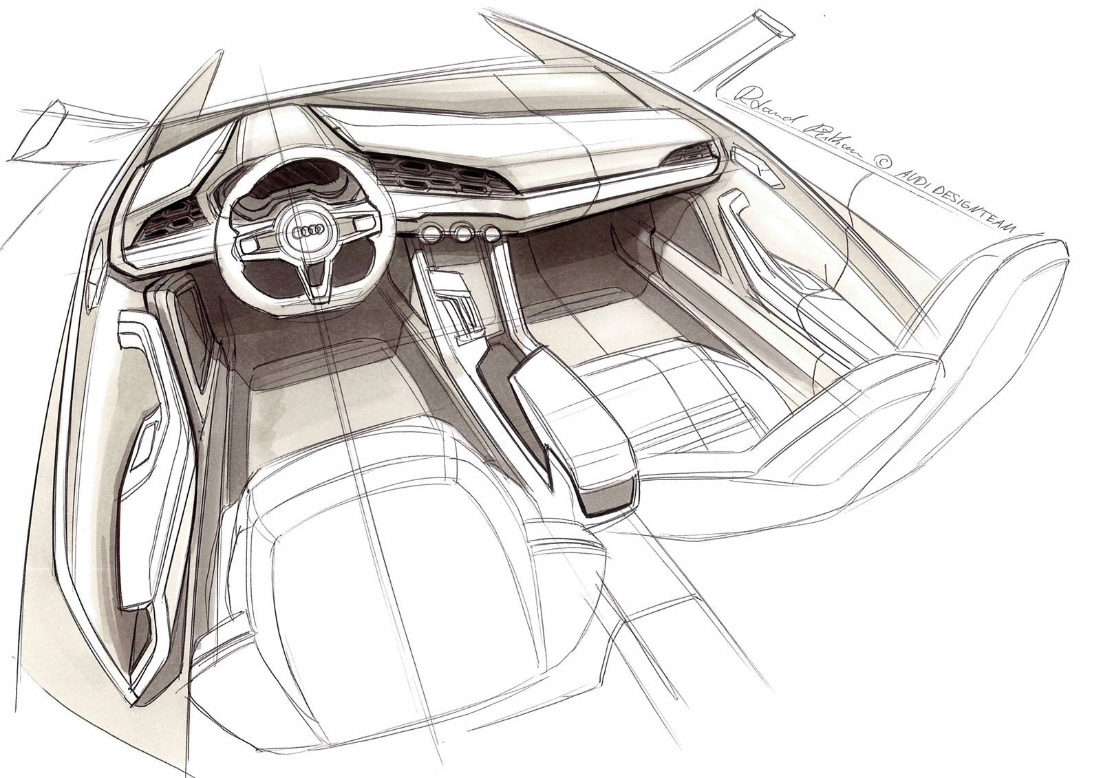 1600x1131 Audi Crosslane Coupe Concept - Car Interior Sketch