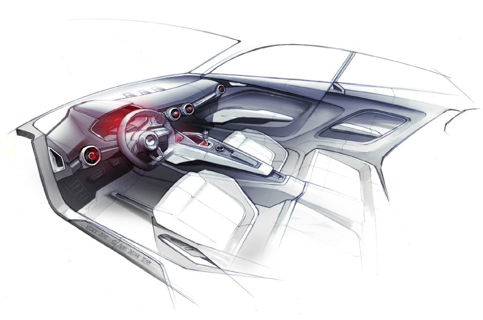 968x643 Audi Show Car Concept Sketch Interior Photo - Car Interior Sketch