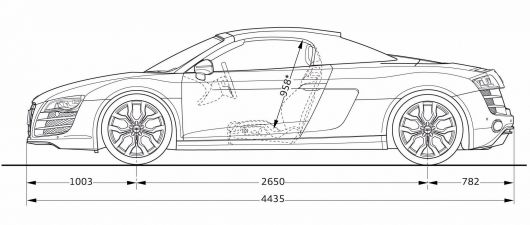 530x225 Drawn Race Car Side View - Car Line Sketch