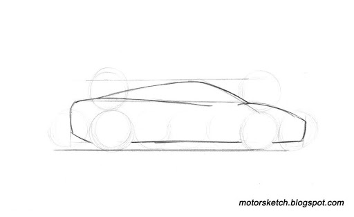512x313 Car Drawing Tutorial 27roman - Car Line Sketch