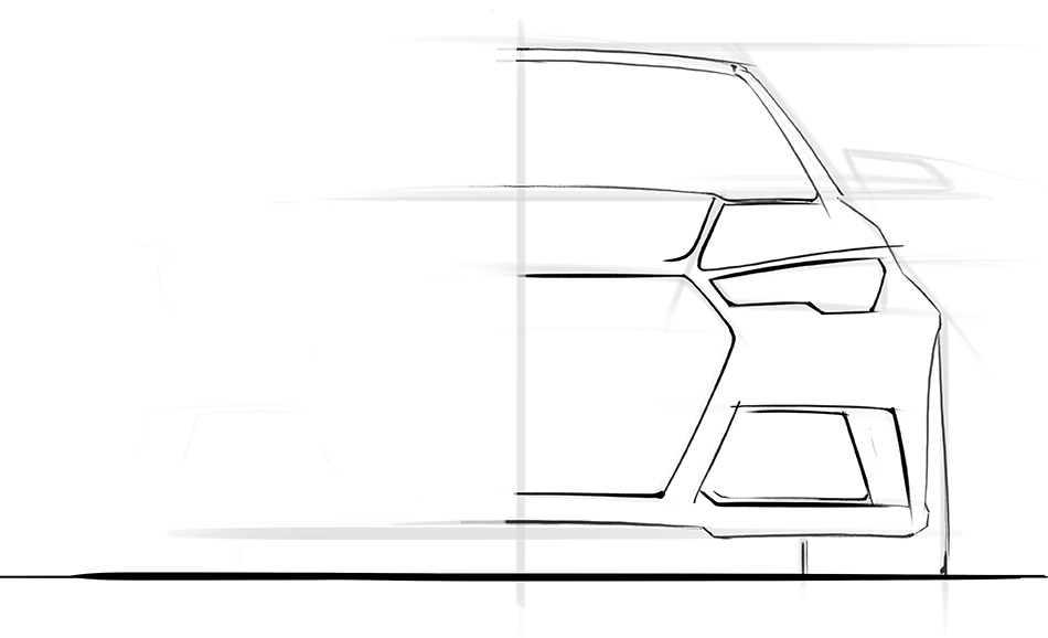 950x578 How To Draw Cars Front View - Car Outline Sketch