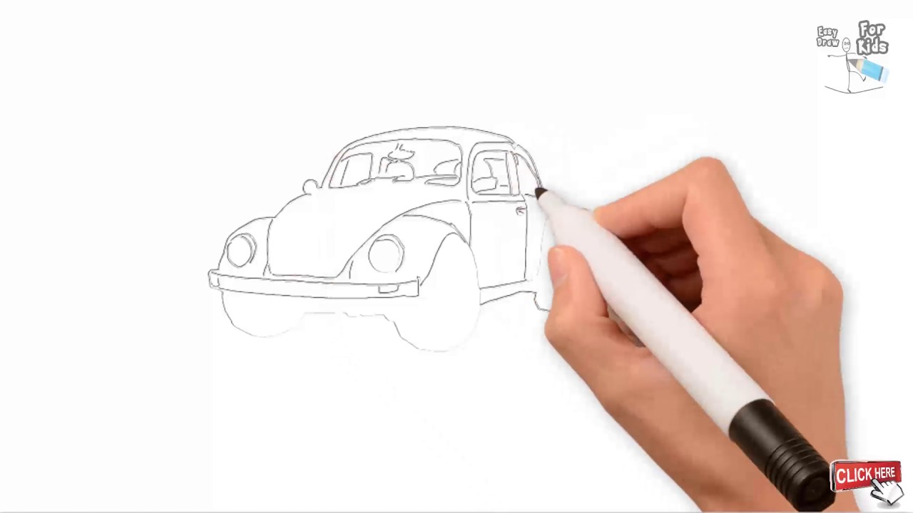 1280x720 Outline Sketch Old Model Car Drawing Tutorial Easy Step By Step - Car Outline Sketch