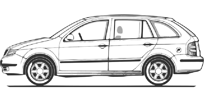 800x400 View, Outline, Drawing, Sketch, Car, Cartoon, From - Car Outline Sketch