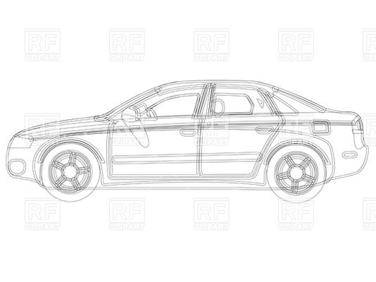 534x400 Car Simple Sketch - Car Outline Sketch