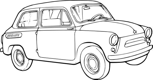 600x316 Collection Of Free Auto Vector Car Sketch. Download On Ubisafe - Car Outline Sketch