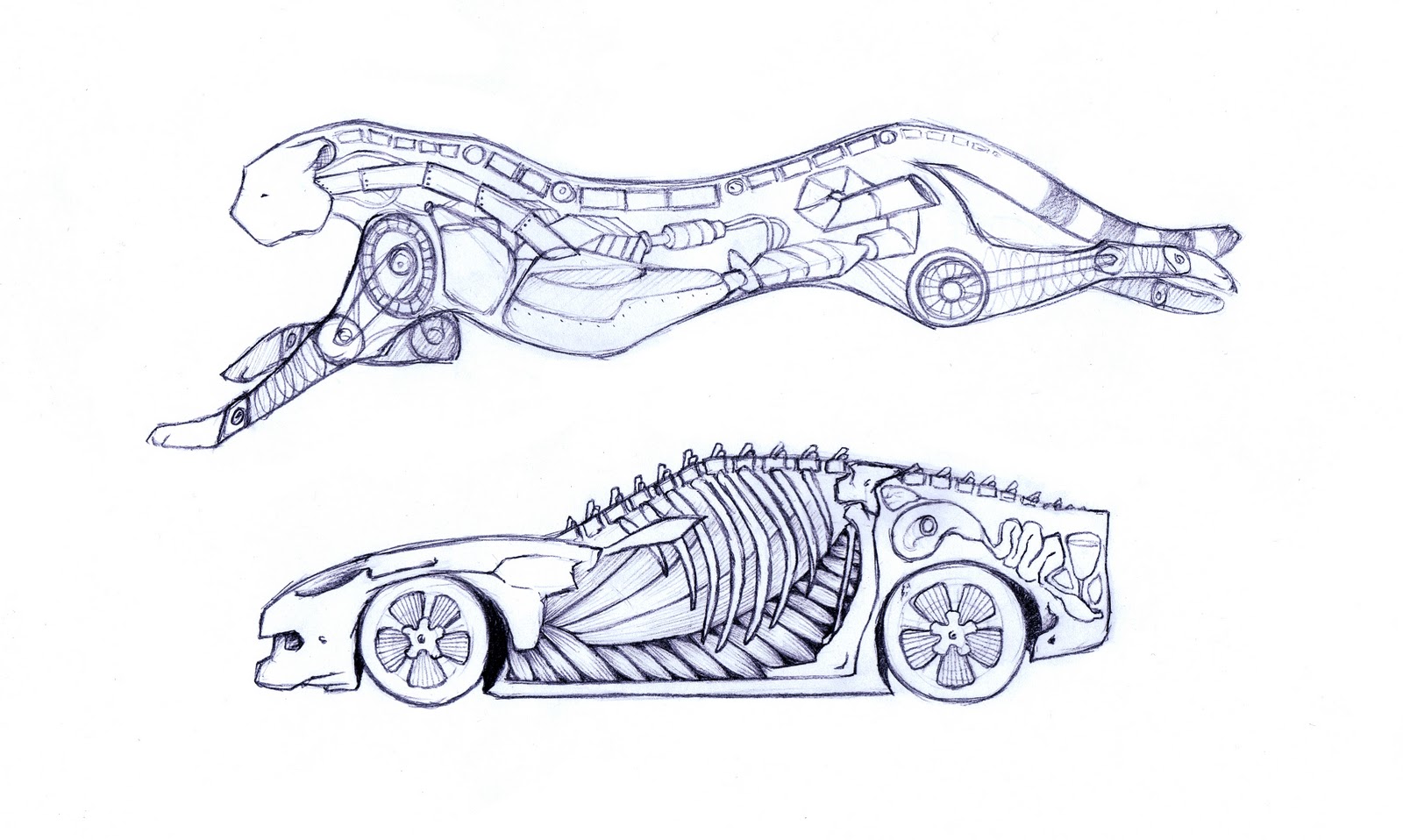 1600x958 Rajasaurus Illustration And Design - Car Parts Sketch