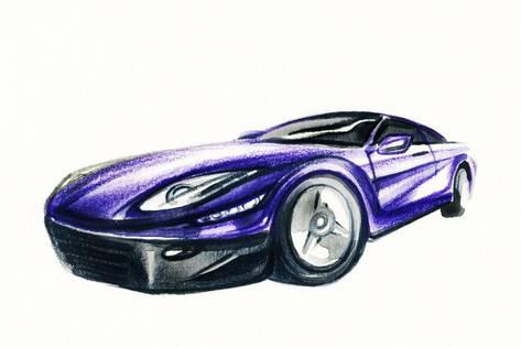 473x315 Car. Art Sketch . Sport Car. Pencil Drawing Photographic Print By - Car Pencil Sketch