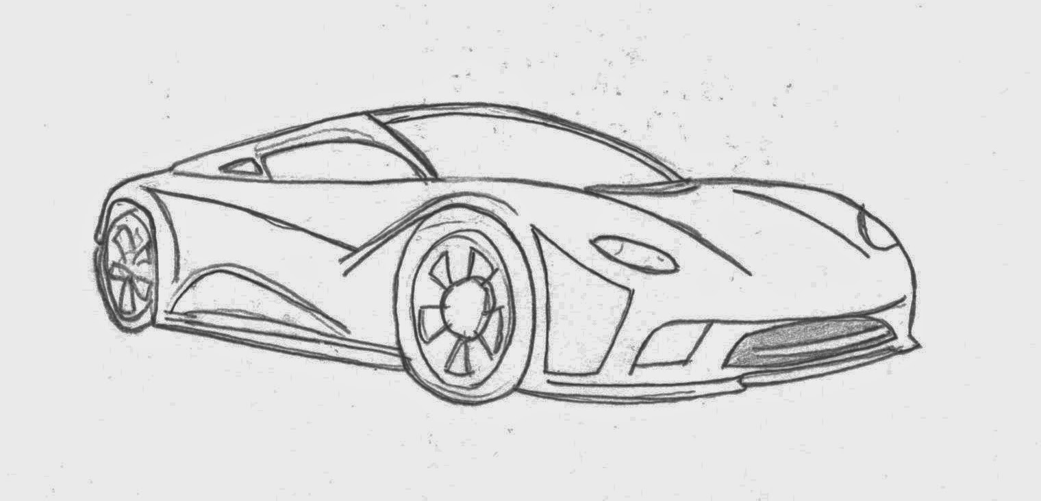 1520x732 Top View Car Drawings Pencil - Car Pencil Sketch