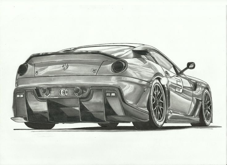 736x535 Drawn Ferrari Pencil Sketch - Car Pencil Sketch Drawing