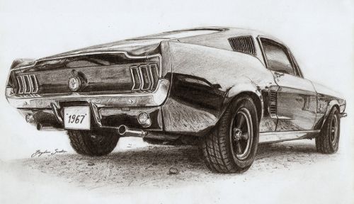 500x288 Hyperrealistic Car Drawings In Pencil - Car Pencil Sketch Drawing