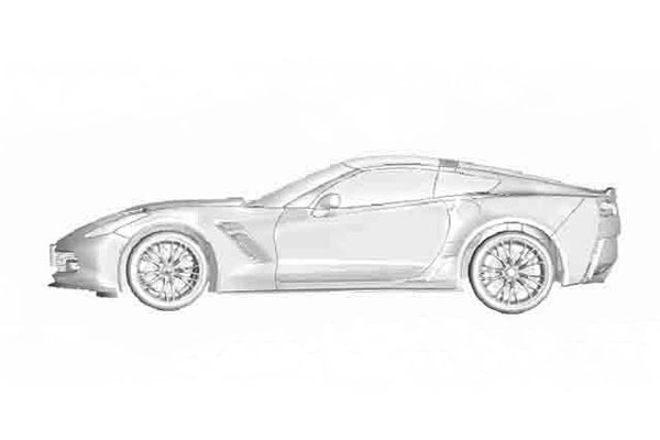 600x400 Details Of The 2014 Chevrolet Corvette Leaked Ahead Of Detroit Debut - Car Profile Sketch