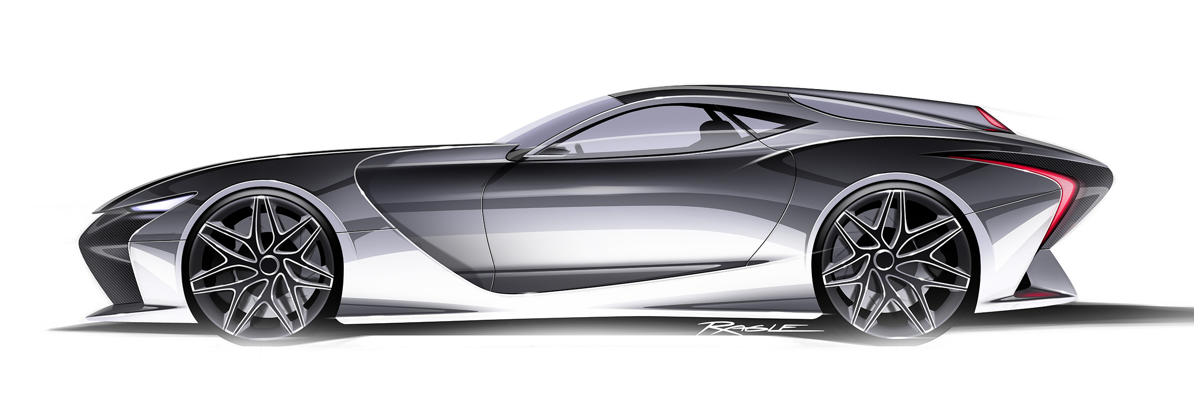 2400x807 Hydra Design Labs - Car Profile Sketch